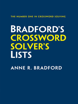 cover image of Bradford's Crossword Solver's Lists